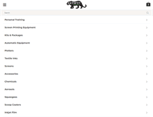 Tablet Screenshot of catspitscreenprintsupply.com
